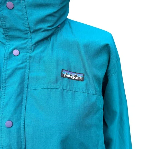 Vintage Patagonia Men's‎ Glade Runner Jacket Style 83122 Teal Blue Hooded Size S - Picture 5 of 14